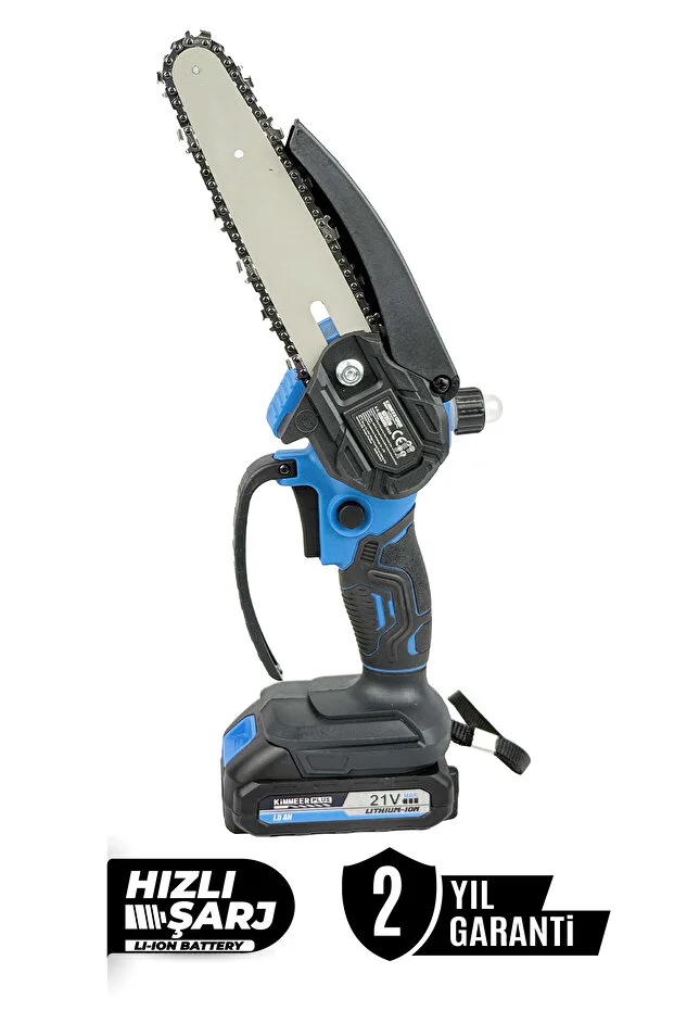 KİMMEER PLUS Profesyonel 4’Lü Set Şarjlı Makas Testere Tırpan Ve Teleskopik Uzatma 2 Metre